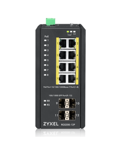 RGS200-12P-ZZ0101F. Промышленный L2 PoE+ коммутатор. ZYXEL в Новом Уренгое