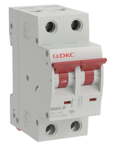 YON max MD63S 2P 25А 4,5кА C (MD63S-2PC25). Автоматический выключатель. ДКС в Новом Уренгое