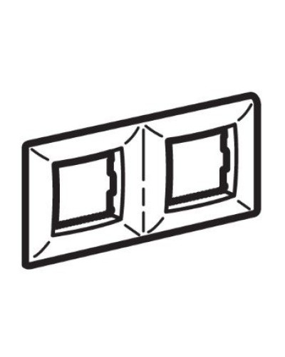 Рамка на 2+2 модуля (двухместная), слоновая кость (75012O): Рамка двухместная, Brava в Новом Уренгое