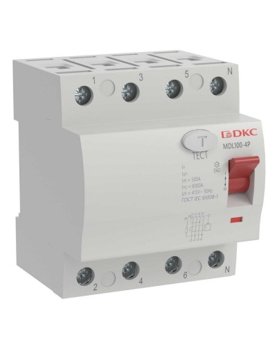 YON MAX MDL100 ВДТ, 4P, 30mA, 40A, АС (MDL100-4P2-40-AC). Автоматический выключатель дифференциальный (УЗО). ДКС в Новом Уренгое
