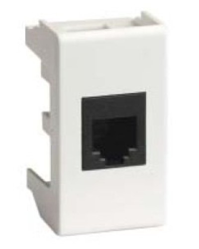 Розетка RJ-45 Viva 1 модуль белая (45048): Розетка компьютерная экранированная с одним разъёмом в Новом Уренгое