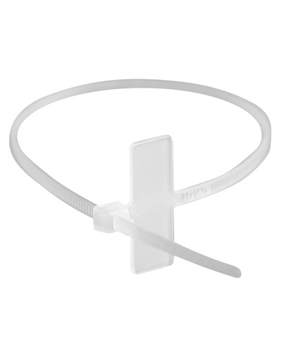 Хомут 2,5x100 белый (100шт) (252100SR-M): Хомут маркировочный, горизонтальная табличка под замком 24,5x7,8 в Новом Уренгое