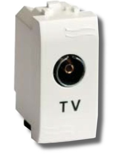 Розетка TV универсальная Brava 1 модуль белая (76721B): Розетка TV в Новом Уренгое