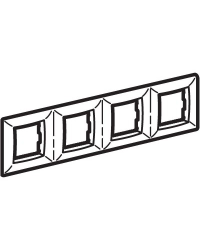 Рамка на 2+2+2+2 модуля (четырехместная), сл. кость (75014O): Рамка четырехместная, Brava в Новом Уренгое