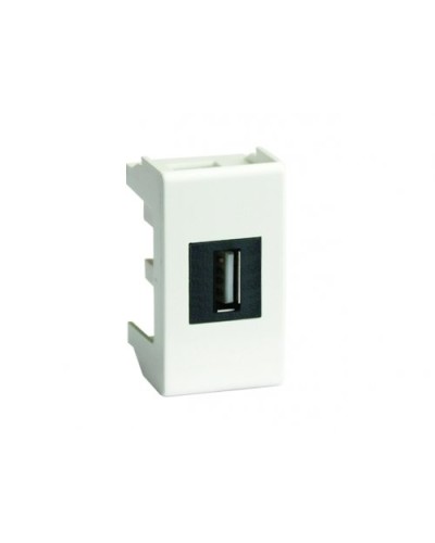 Розетка USB 2.0 Brava 1 модуль белая (76200B): Розетка USB в Новом Уренгое