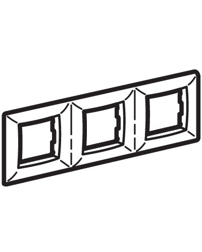 Рамка на 2+2+2 модуля (трехместная), белая (75013W): Рамка трехместная, Brava в Новом Уренгое