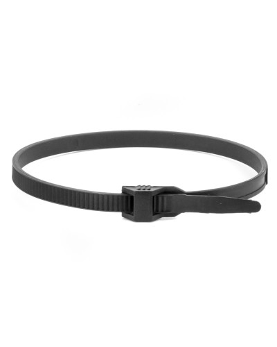 Хомут 9х300 P6.6 черный (100шт) (26502SR). Хомут с плоским замком. ДКС в Новом Уренгое