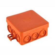 Коробка JBL085 85х85х38, 12 вых., 6P (0,15-4мм²) (43655HF): Коробка монтажная, огнестойкая, без галогена