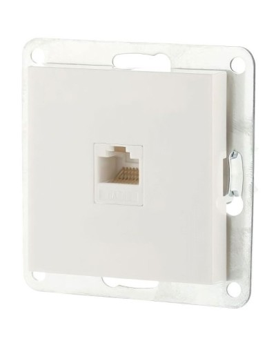 Розетка RJ-45 кат.5е с накладкой, белый LK80 (846104-1). Розетка компьютерная. Экопласт в Новом Уренгое