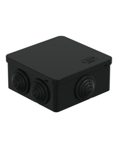 Коробка JBS101 100х100х55, 6 вых., IP55, черная (44037BL-1). Коробка монтажная. Экопласт в Новом Уренгое