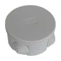 Коробка JBR080 D=80х40, 4 вых., IP44, белая (44005W-1). Коробка монтажная. Экопласт