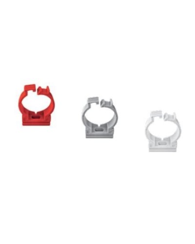 Ecoplast держатель с защелкой для труб D25, АБС, красный (50 шт) (49625-50). Держатель с защелкой для аспирационной системы. Экопласт в Новом Уренгое