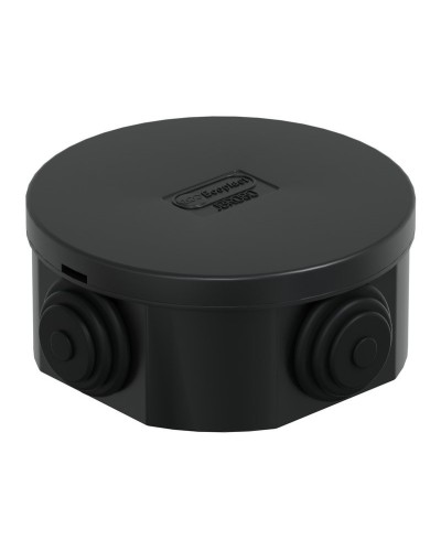 Коробка JBR080 D=80х40, 4 вых., IP44, черная (44005BL-1). Коробка монтажная. Экопласт в Новом Уренгое