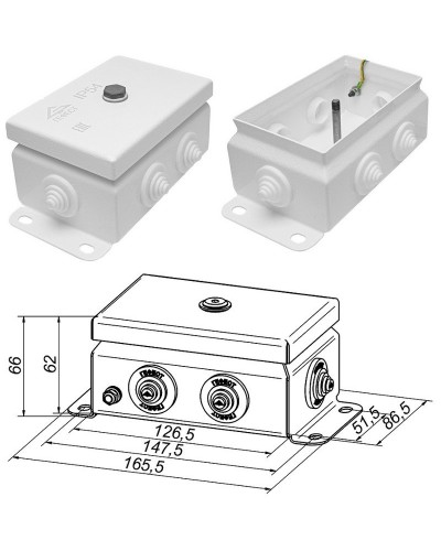 КМ IP55-0812 (без DIN рейки). Коробка монтажная электротехническая. Гефест в Новом Уренгое