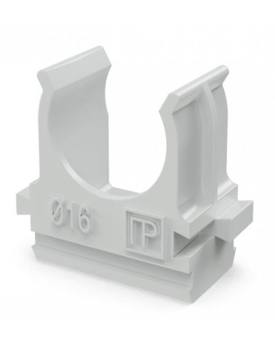 Крепеж-клипса для труб АБС-пластик в п/э D16 (100 шт) (PR.02616). Крепление для труб ПВХ. Промрукав в Новом Уренгое