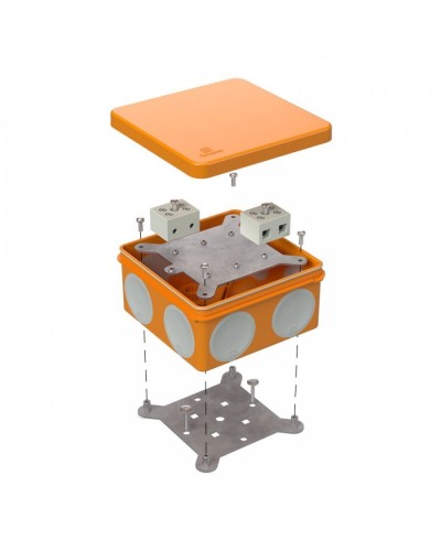 Коробка огнестойкая 60-0300-FR2.5-4 Е15-Е120 100х100х50. Коробка огнестойкая для открытой установки. Промрукав в Новом Уренгое